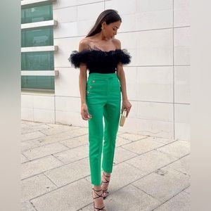 Zara Buttoned High Waisted Pants NWT